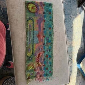 Artisan Green Embroidered Scarf